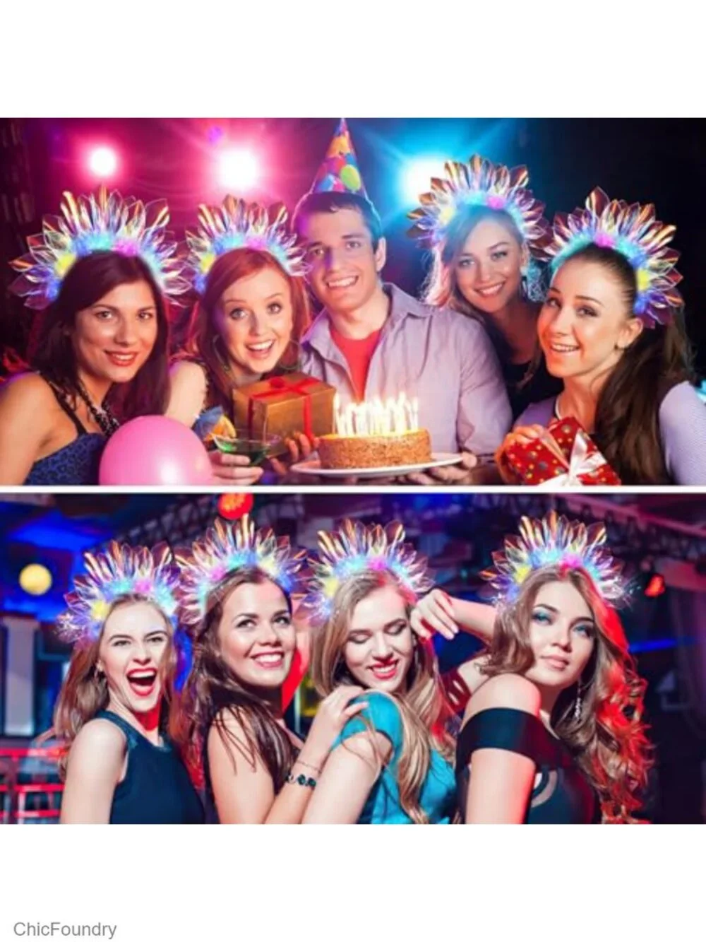 LED Headband Glow in the Dark Party Hair Accessory TPU Rave Concert Halloween